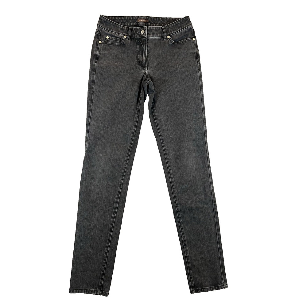 J Mclaughlin jeans womens size‎ 0 skinny stretch mid rise denim black